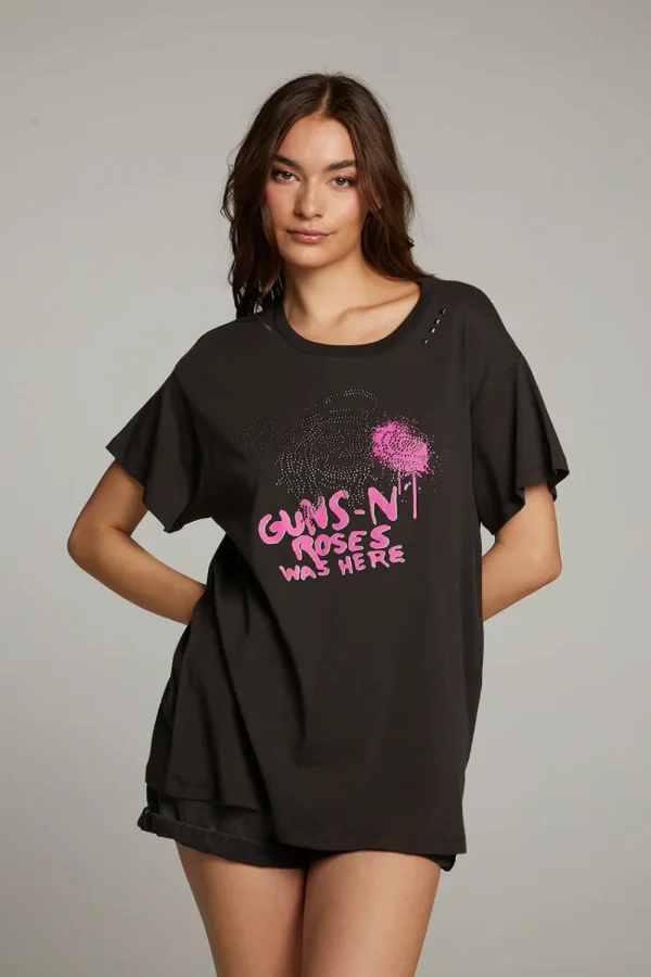 Discount Gun N' Roses Studded Skull Tee Women Loungewear | Graphics