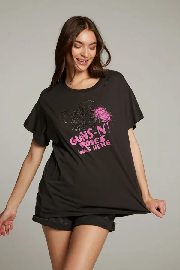 Discount Gun N' Roses Studded Skull Tee Women Loungewear | Graphics