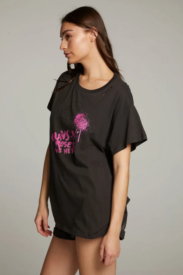 Discount Gun N' Roses Studded Skull Tee Women Loungewear | Graphics