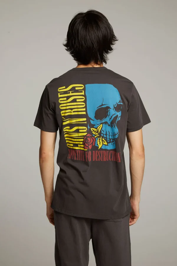 Outlet Guns N' Roses Skull Rose Crew Neck Tee Women Tops | Music