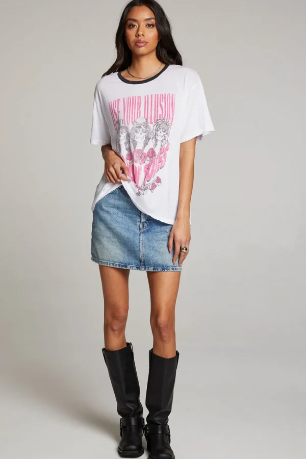 Hot Guns N' Roses Use Your Illusion Skull Tee Women Loungewear | Music