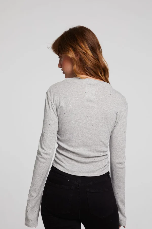 Hot Hailey Heather Grey Long Sleeve Women Loungewear | Tops