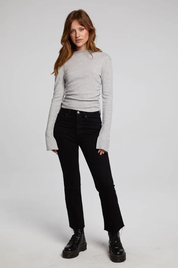Hot Hailey Heather Grey Long Sleeve Women Loungewear | Tops