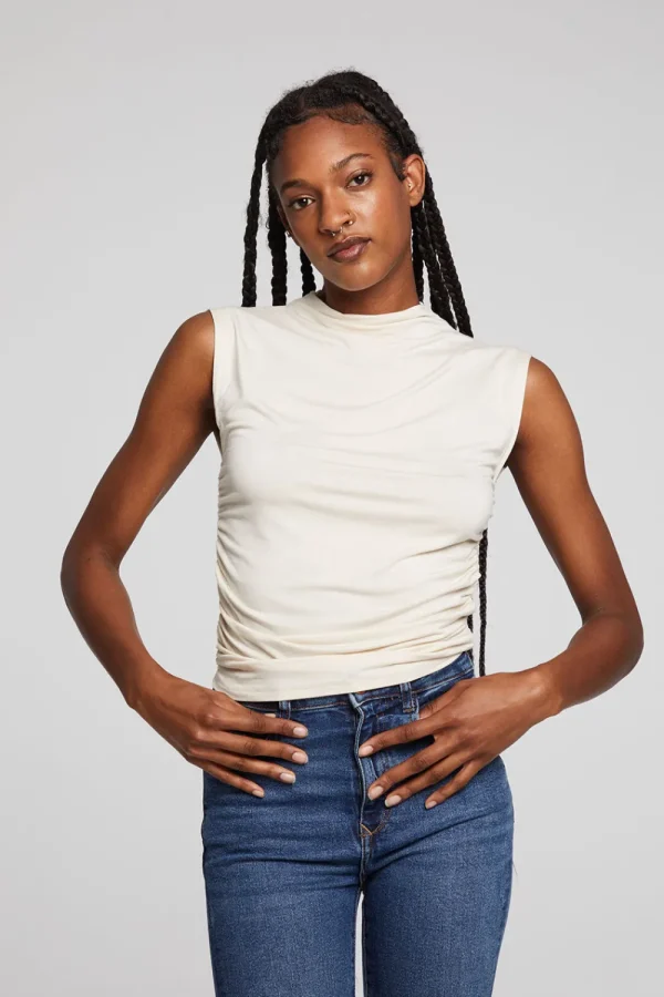 Discount Haileyy White Cap Grey Tank Top Women Loungewear | Tops