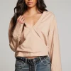 Best Sale Haleyy Warm Taupe Blouse Women Loungewear | Tops
