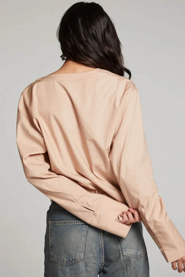 Best Sale Haleyy Warm Taupe Blouse Women Loungewear | Tops