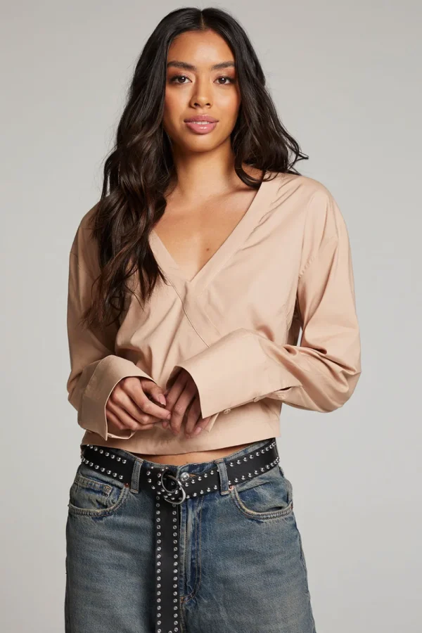 Best Sale Haleyy Warm Taupe Blouse Women Loungewear | Tops