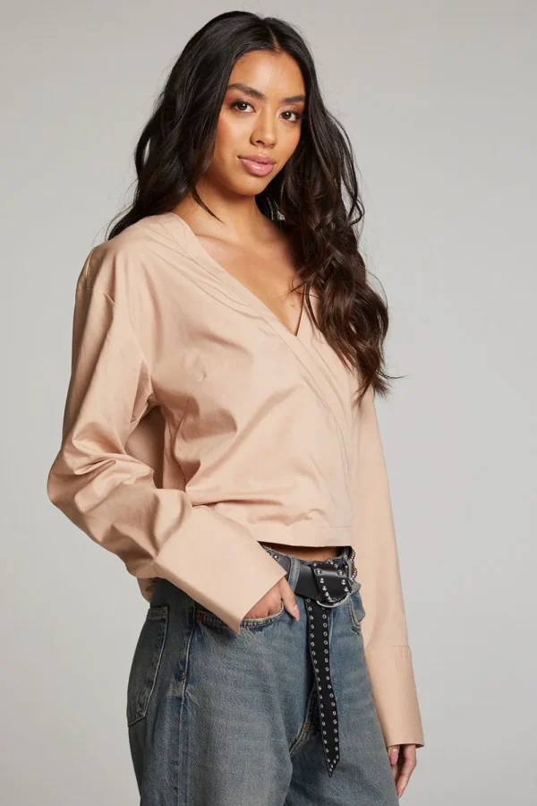 Best Sale Haleyy Warm Taupe Blouse Women Loungewear | Tops