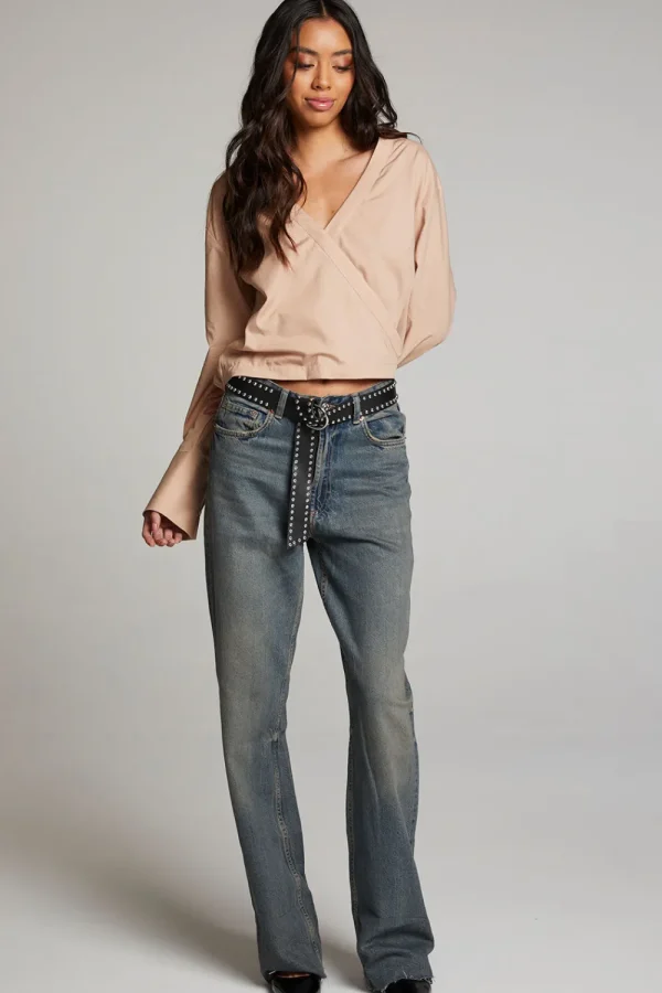 Best Sale Haleyy Warm Taupe Blouse Women Loungewear | Tops