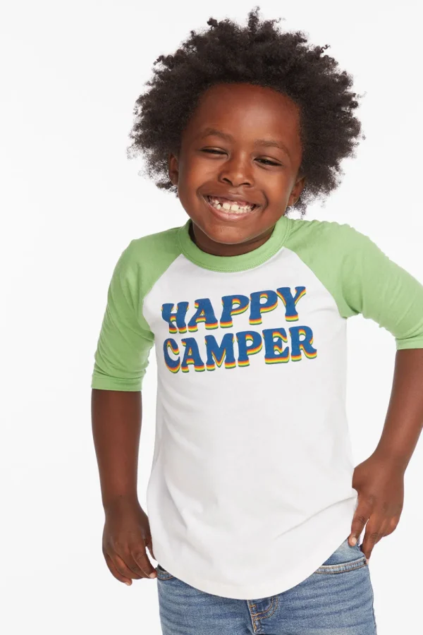 Online Happy Camper Boys Baseball Tee Kids/BOY Boys