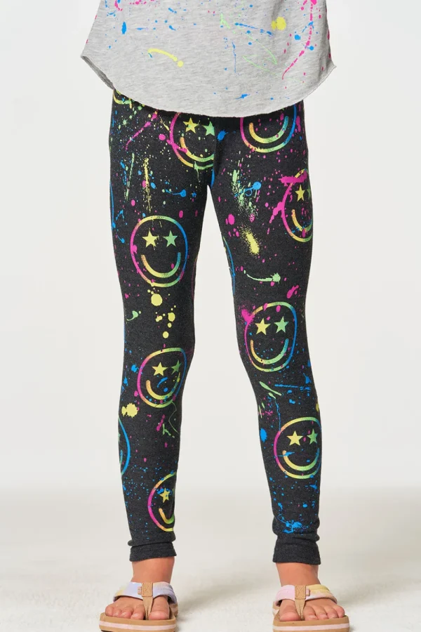 Clearance Happy Face Leggings Kids Girls