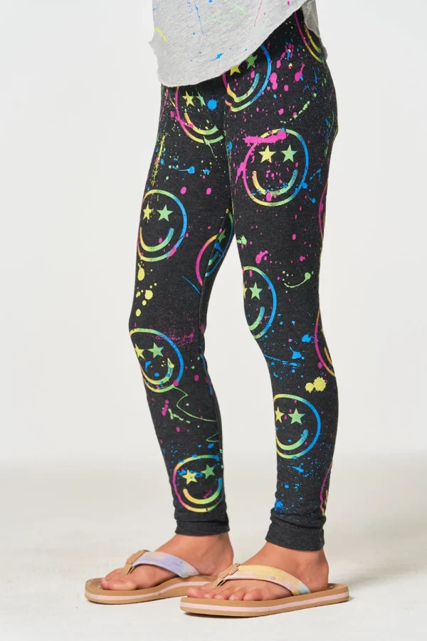 Clearance Happy Face Leggings Kids Girls