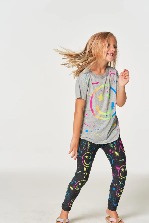 Clearance Happy Face Leggings Kids Girls