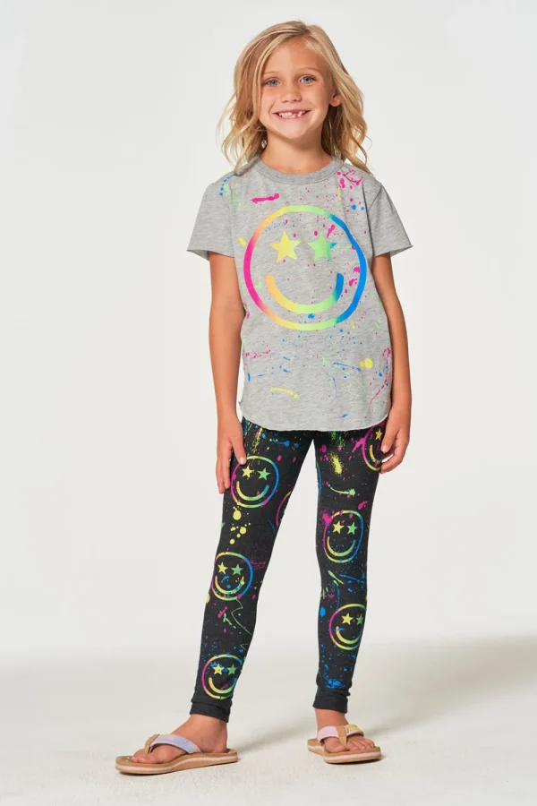 Clearance Happy Face Leggings Kids Girls