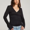 Best Harper Licorice Long Sleeve Women Loungewear | Tops
