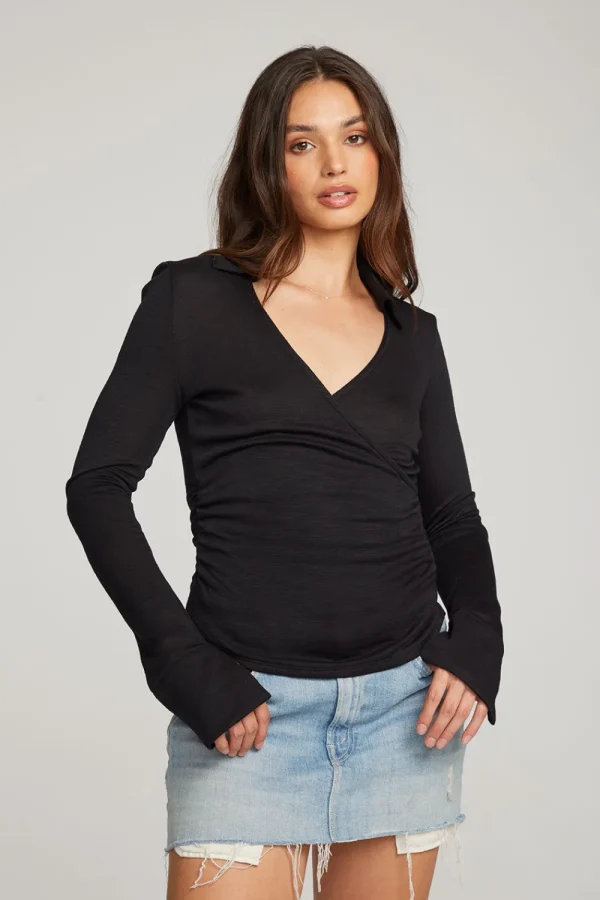 Best Harper Licorice Long Sleeve Women Loungewear | Tops