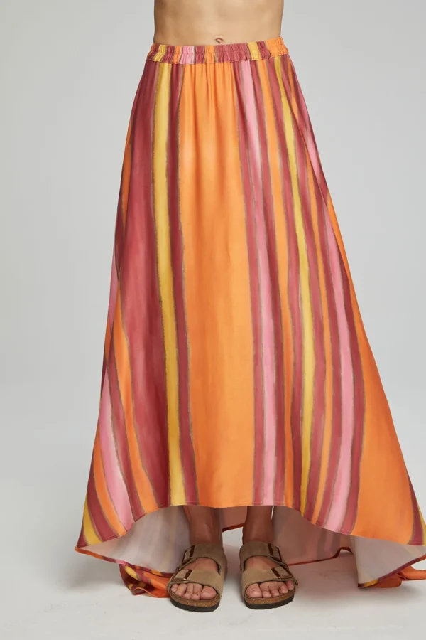 Cheap Hazel Maxi Skirt - Sunset Stripe Women Loungewear | Bottoms