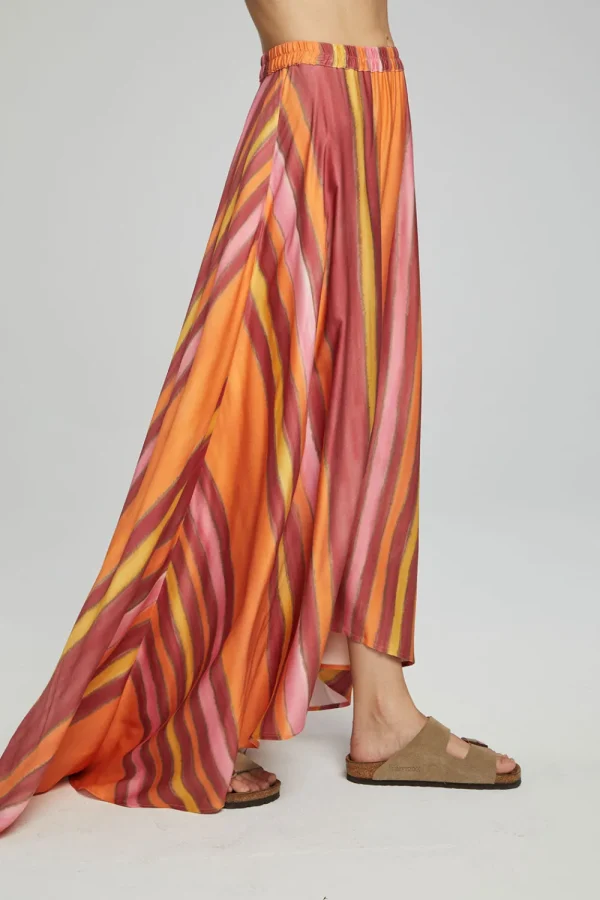 Cheap Hazel Maxi Skirt - Sunset Stripe Women Loungewear | Bottoms