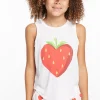 Discount Heart Strawberry Girls Vintage Jersey Shirttail Muscle Kids Girls