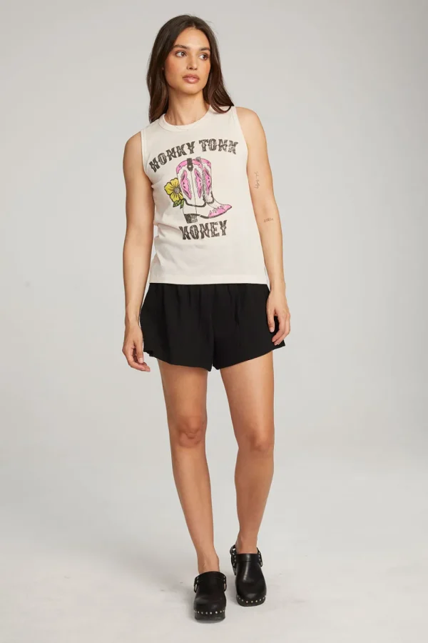 Clearance Honky Tonk Honey Muscle Tee Women Loungewear | Graphics