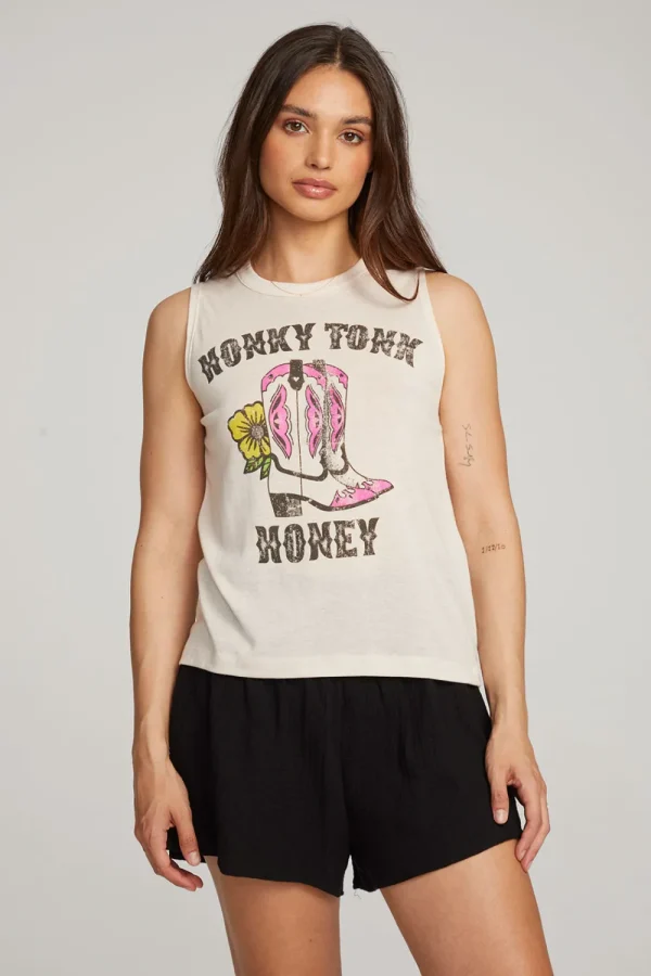 Clearance Honky Tonk Honey Muscle Tee Women Loungewear | Graphics