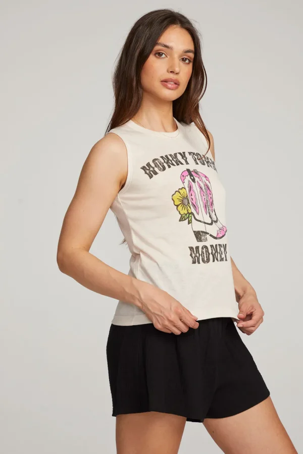 Clearance Honky Tonk Honey Muscle Tee Women Loungewear | Graphics