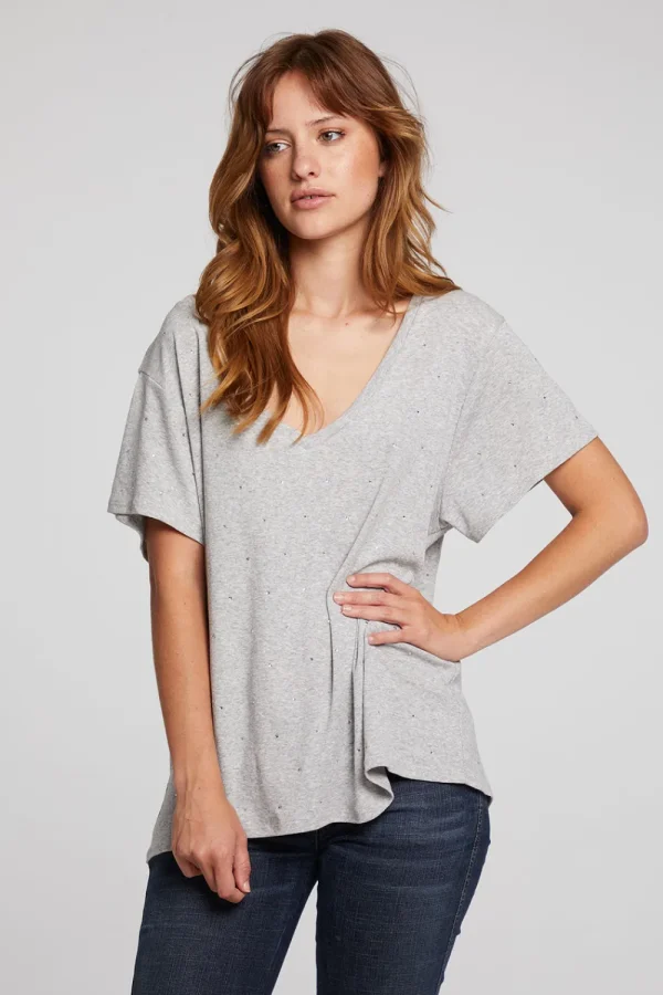 Discount Hyacinth Heather Grey Tee Women Loungewear | Tops