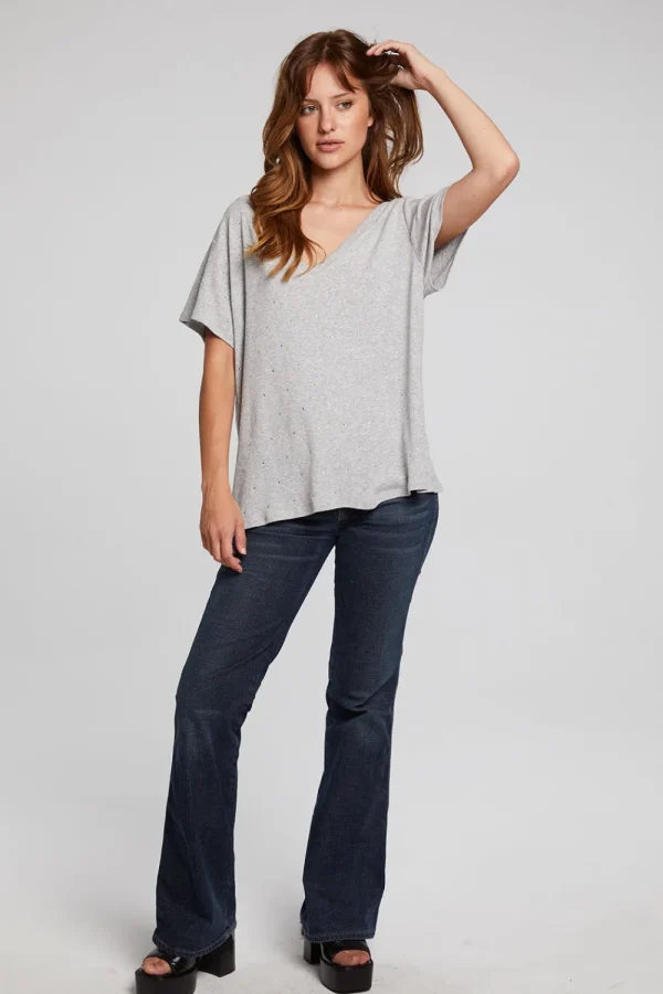 Discount Hyacinth Heather Grey Tee Women Loungewear | Tops