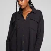 Discount Hyde Licorice Button Down Women Loungewear | Tops