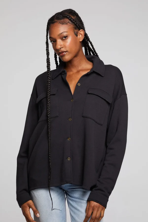 Discount Hyde Licorice Button Down Women Loungewear | Tops