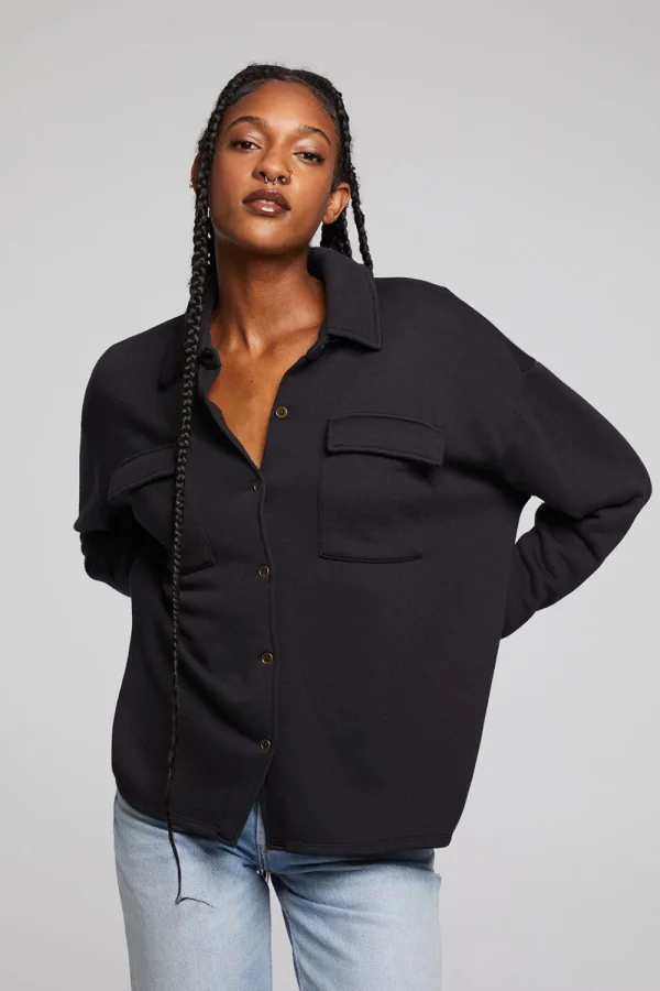 Discount Hyde Licorice Button Down Women Loungewear | Tops