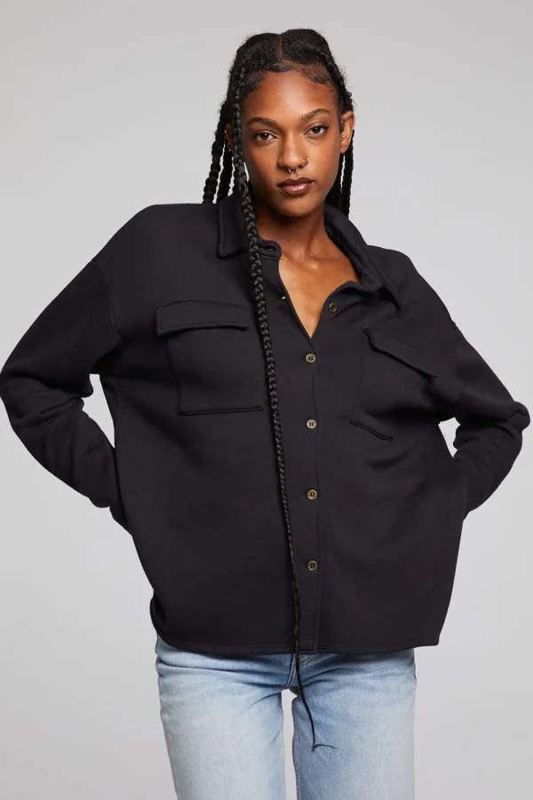 Discount Hyde Licorice Button Down Women Loungewear | Tops