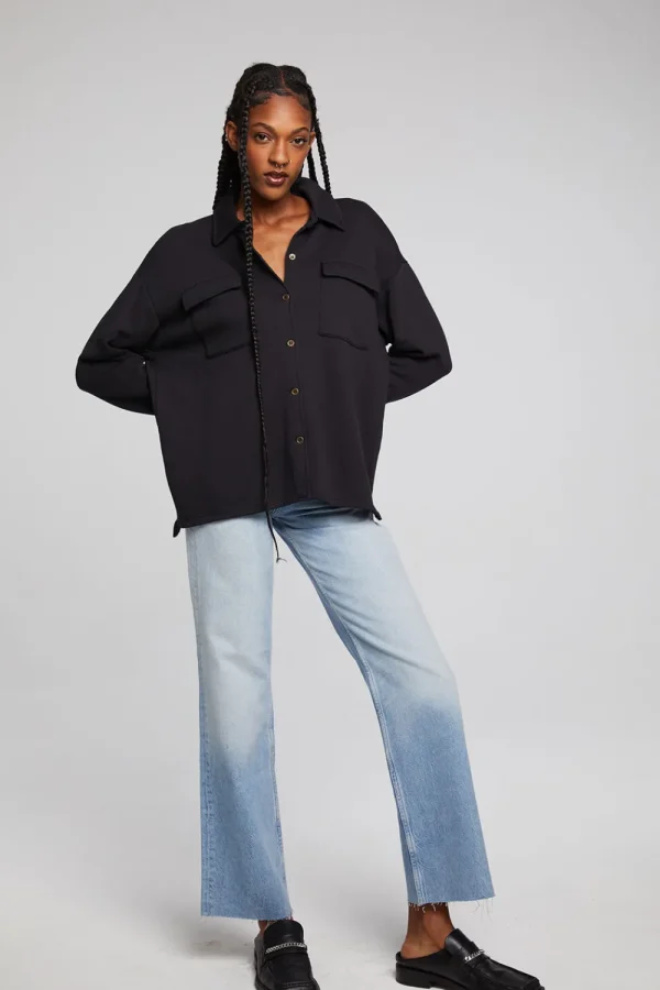 Discount Hyde Licorice Button Down Women Loungewear | Tops