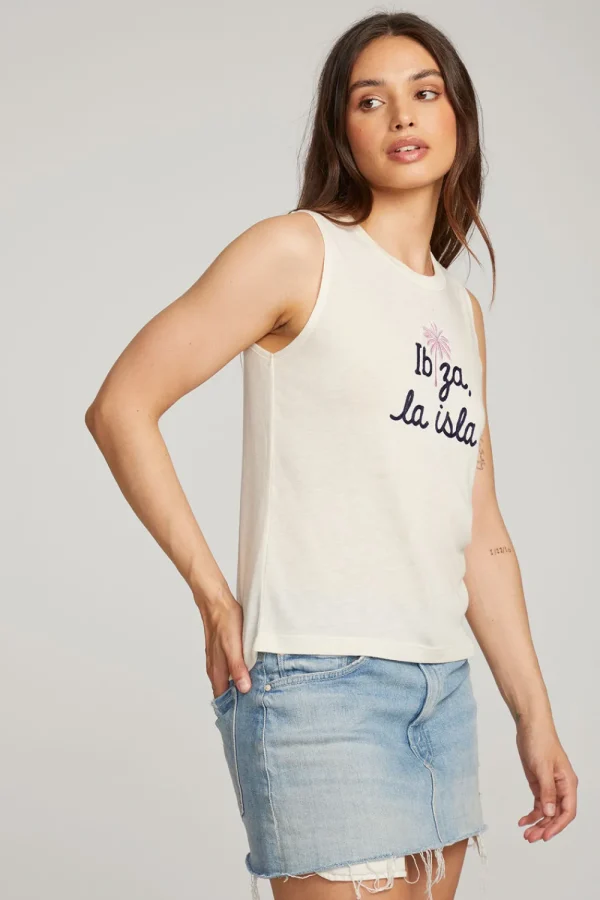 Hot Ibiza Palm Muscle Tee Women Loungewear | Graphics
