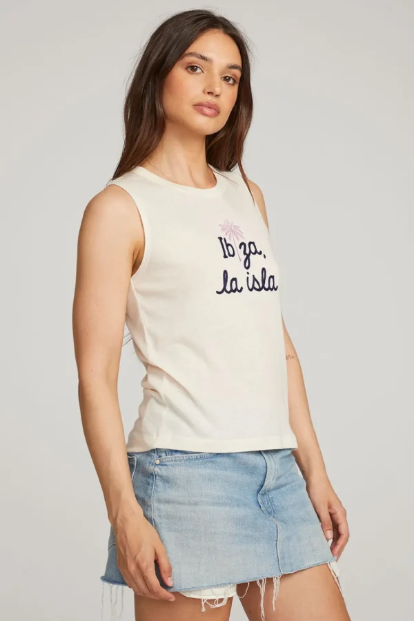 Hot Ibiza Palm Muscle Tee Women Loungewear | Graphics