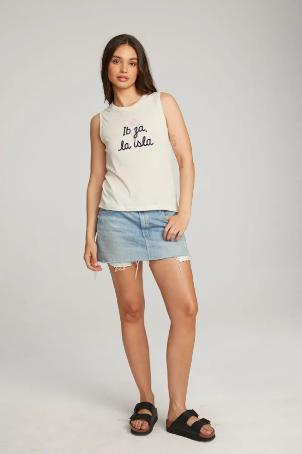 Hot Ibiza Palm Muscle Tee Women Loungewear | Graphics