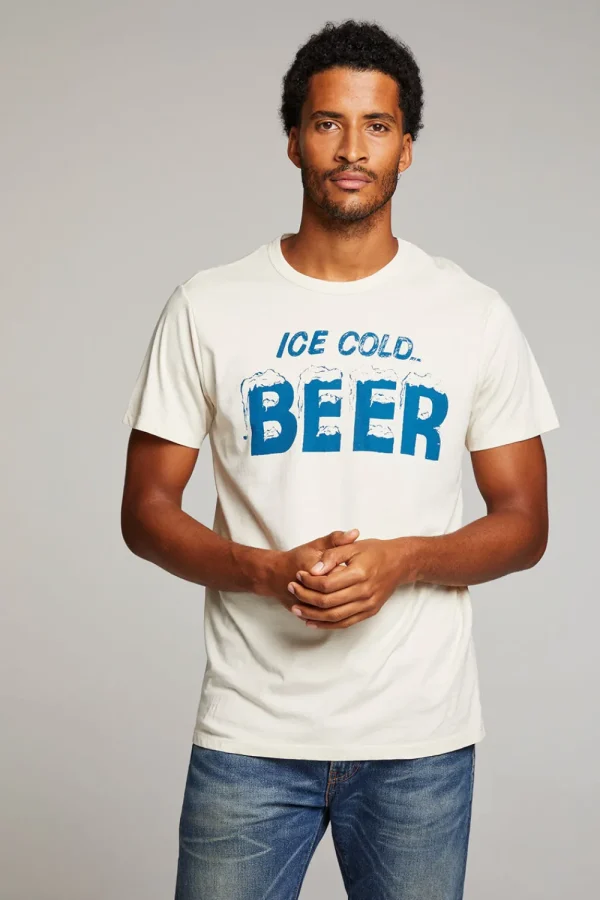 Fashion Ice Cold Beer Mens Tee Tops