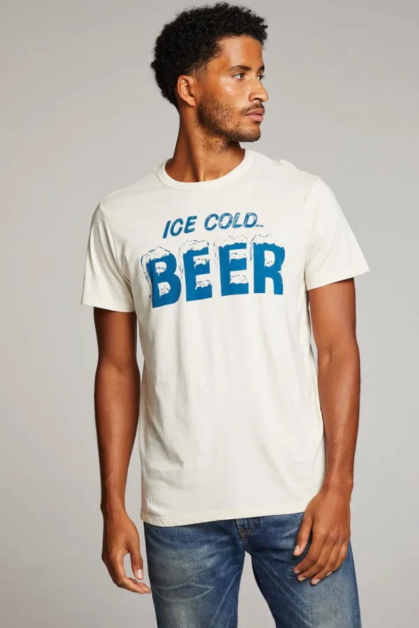 Fashion Ice Cold Beer Mens Tee Tops
