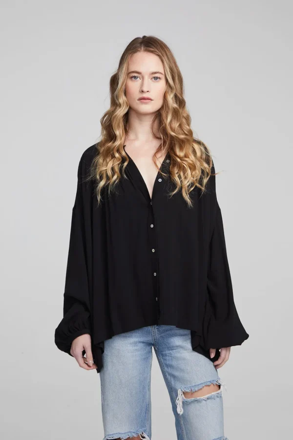 Online Idol Shadow Black Blouse Women Loungewear | Tops