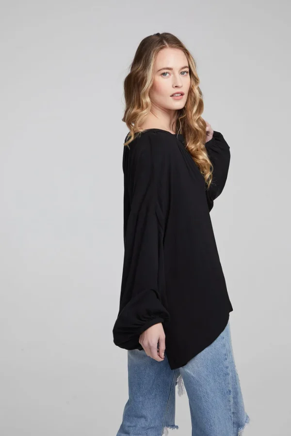 Online Idol Shadow Black Blouse Women Loungewear | Tops