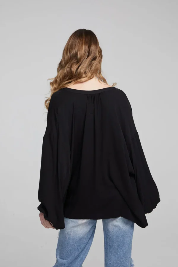 Online Idol Shadow Black Blouse Women Loungewear | Tops