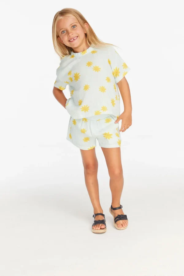 Sale Jade Powder Blue Daisy Girls Short Kids Girls