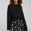 Fashion Jax Shadow Black Pullover Women Loungewear
