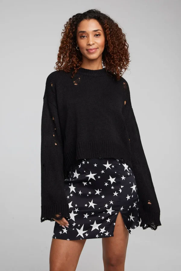 Fashion Jax Shadow Black Pullover Women Loungewear