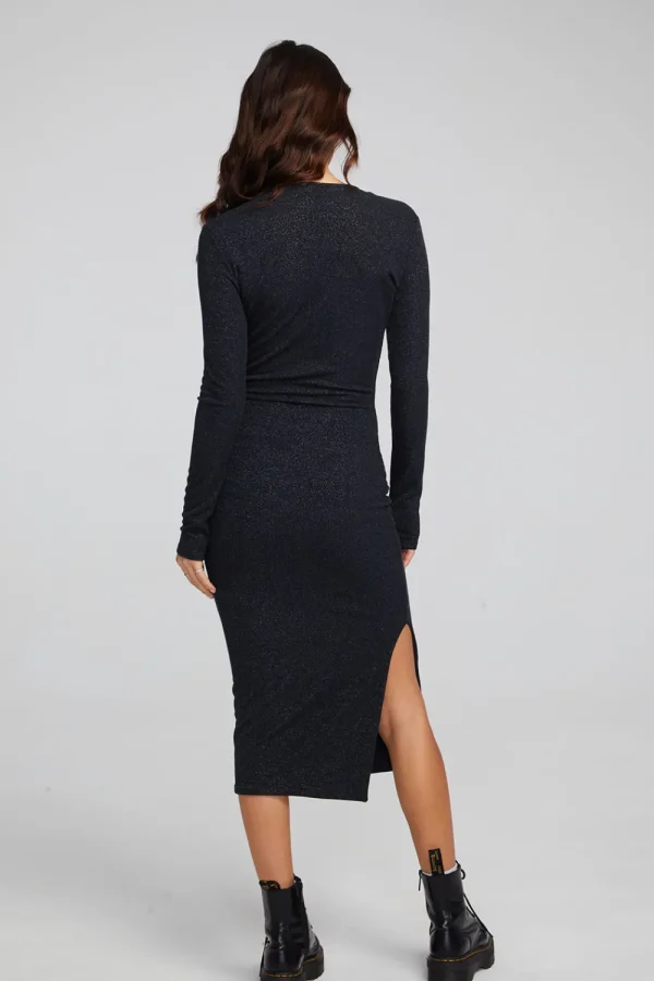 Shop Jenn Shadow Black Midi Dress Women Loungewear | Dresses