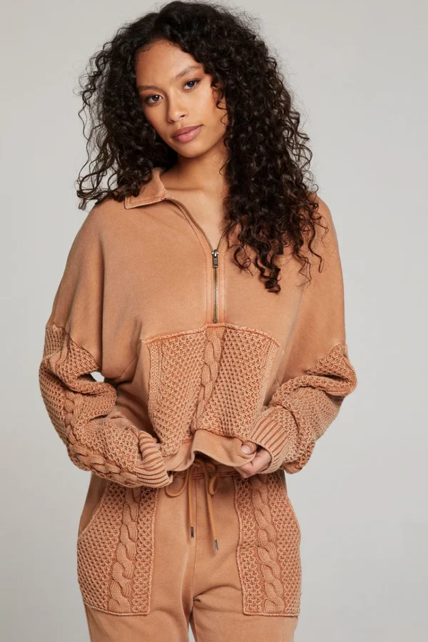 Clearance Joe Toffee Half Zip Women Outerwear | Loungewear