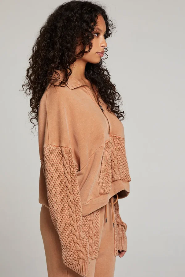 Clearance Joe Toffee Half Zip Women Outerwear | Loungewear