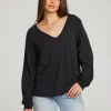 Best Sale Kara Black Long Sleeve Women Loungewear | Essentials