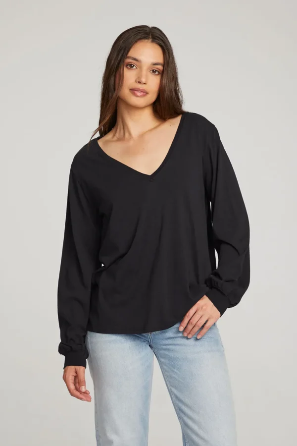 Best Sale Kara Black Long Sleeve Women Loungewear | Essentials