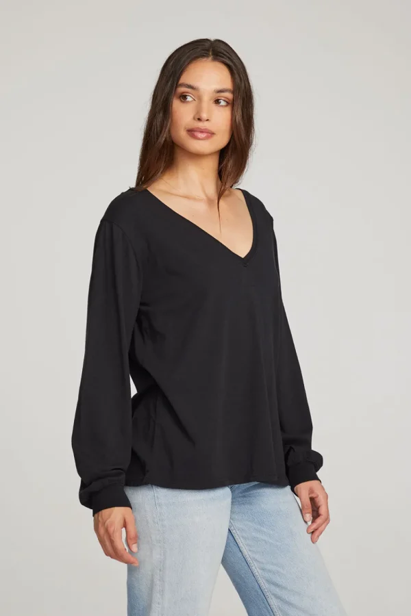 Best Sale Kara Black Long Sleeve Women Loungewear | Essentials